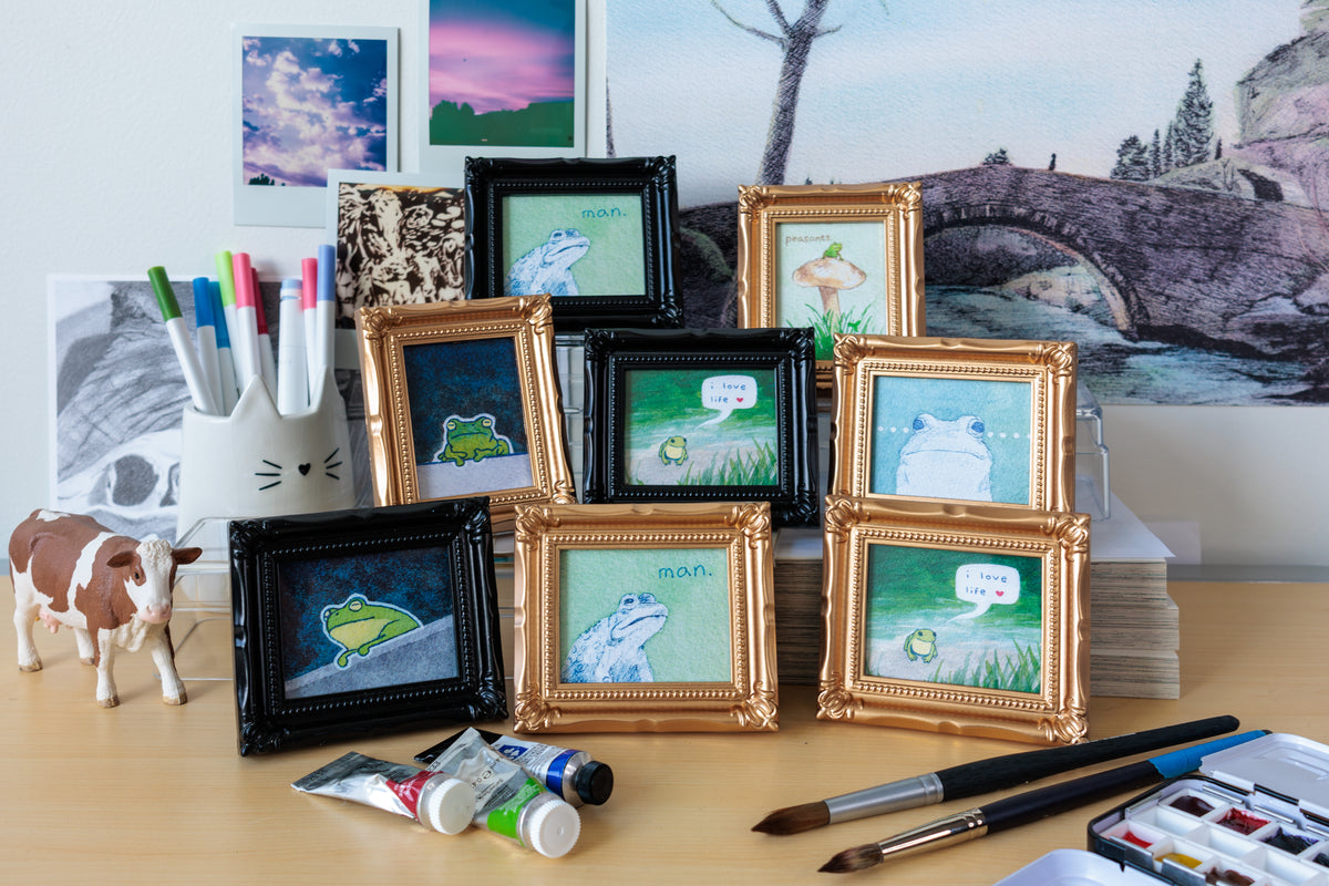 Smug Frog Mini Watercolor Print