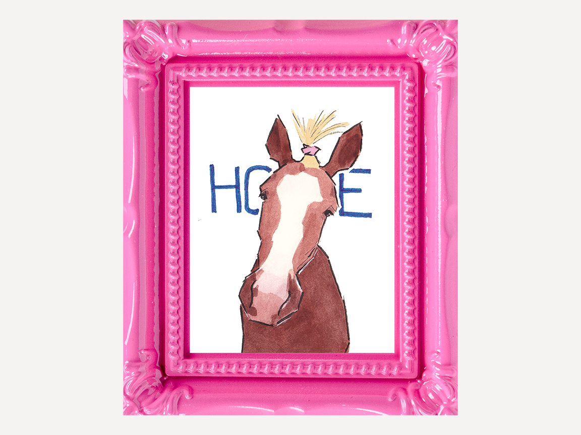 Hoe Horse Watercolor Print