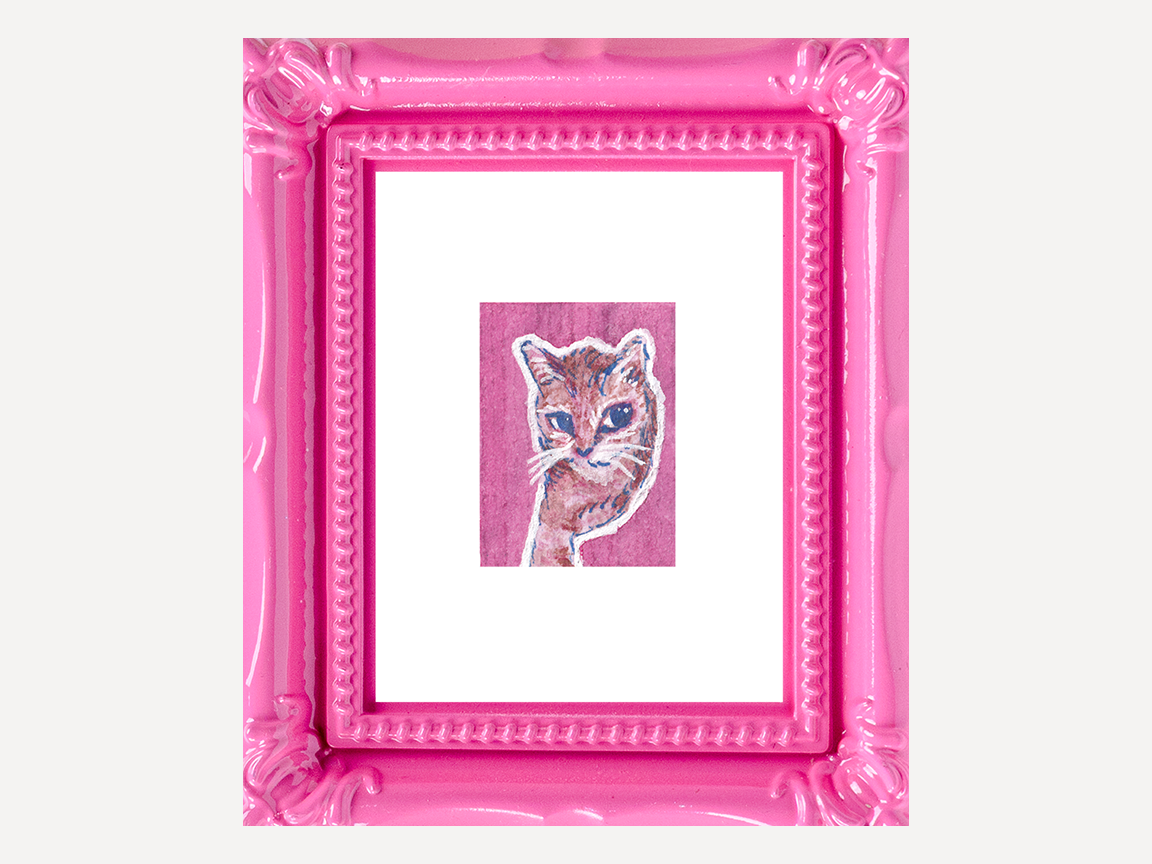 Mini Cat Watercolor Print