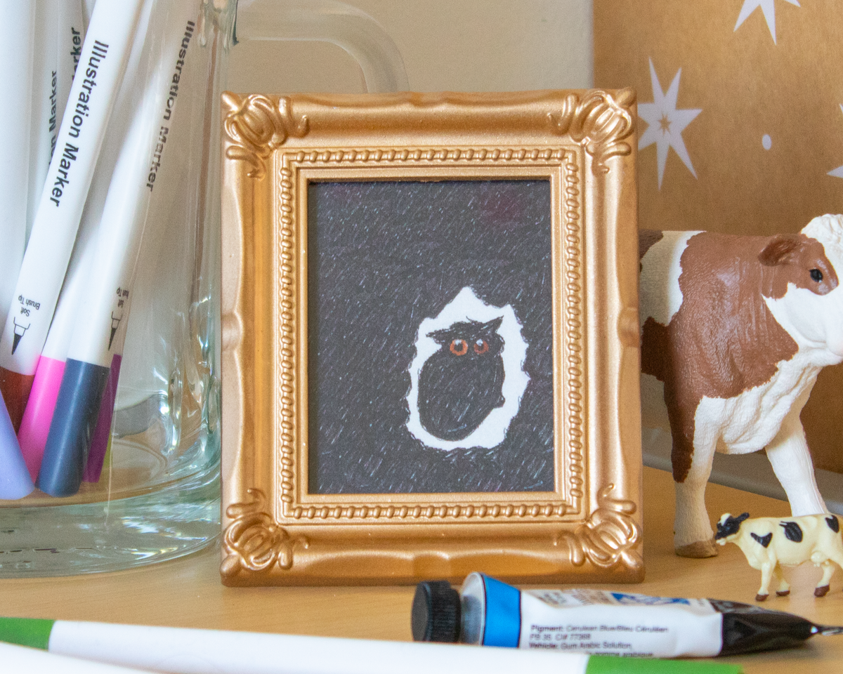 Help Black Mini Art Print