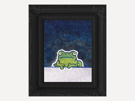 Angry Frog Mini Watercolor Print