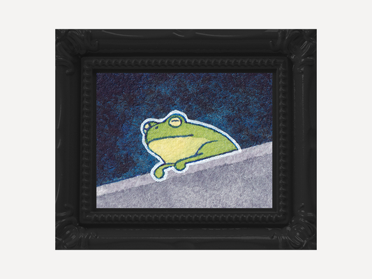 Smug Frog Mini Watercolor Print