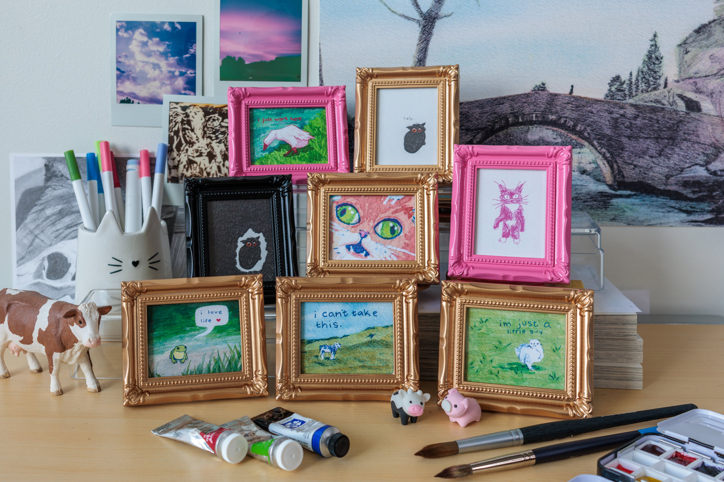 Help Black Mini Art Print