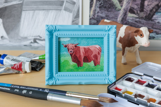 Highland Cow Watercolor Print