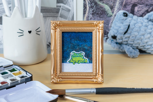 Angry Frog Mini Watercolor Print