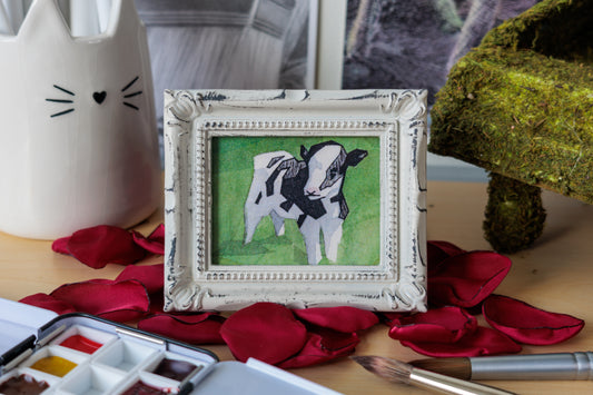 Geometric Calf Mini Watercolor Print