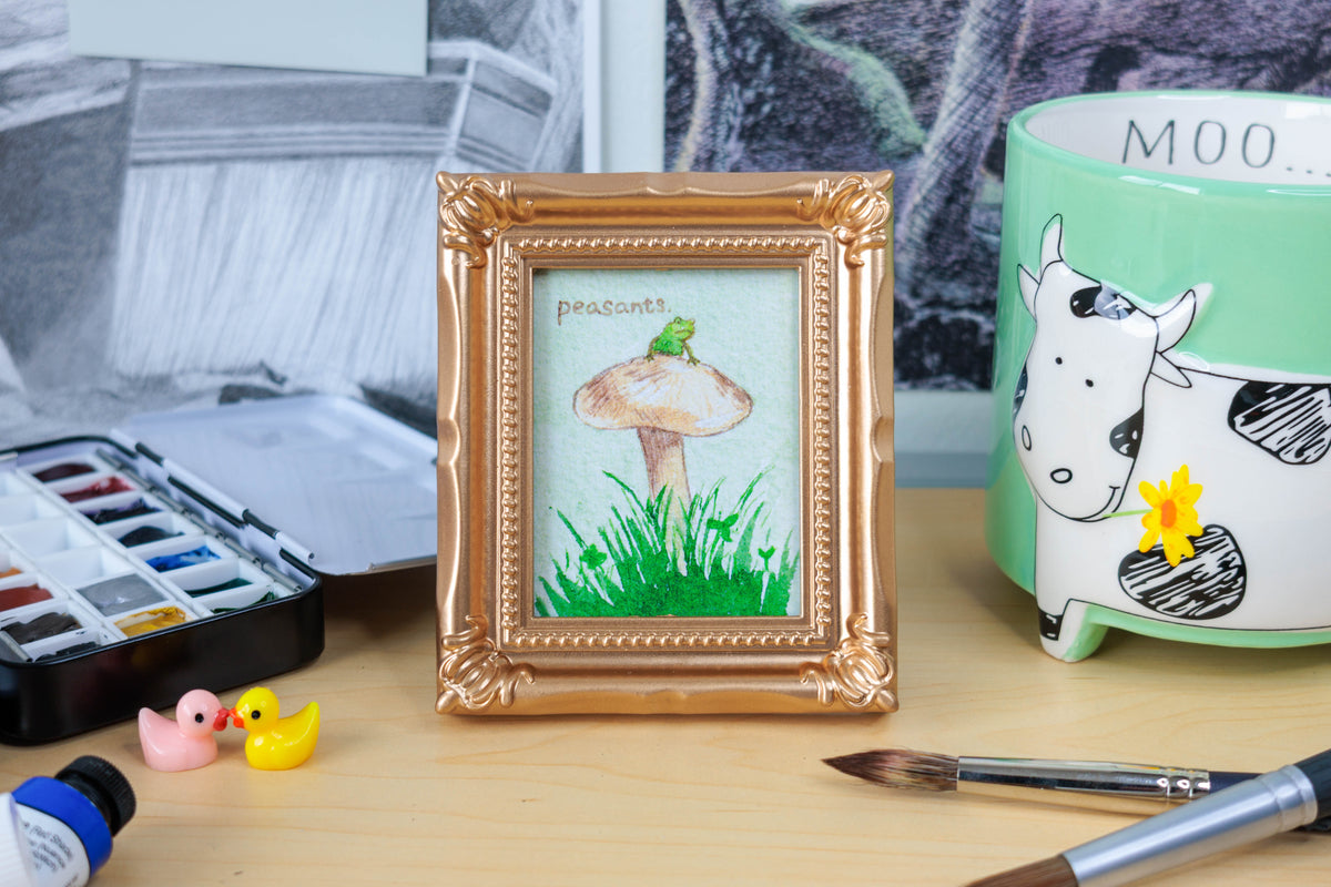 Peasants Frog Mini Watercolor Print