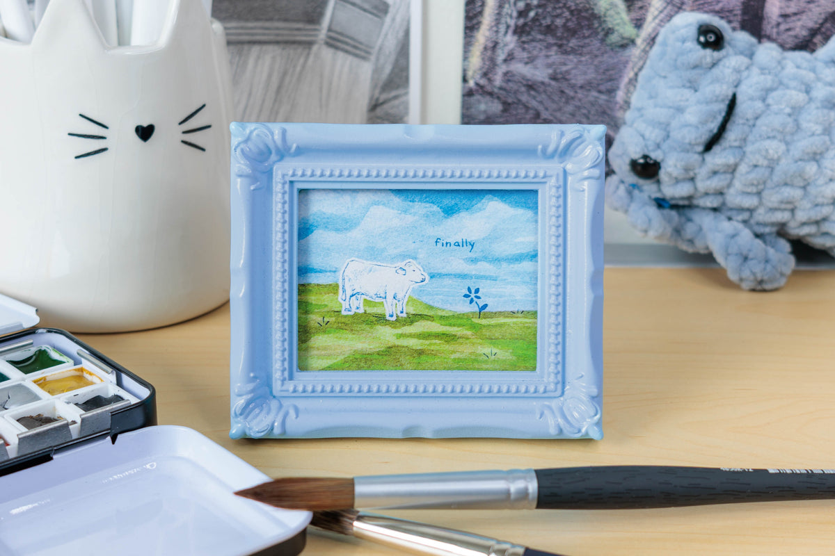 Finally Cow Watercolor Print