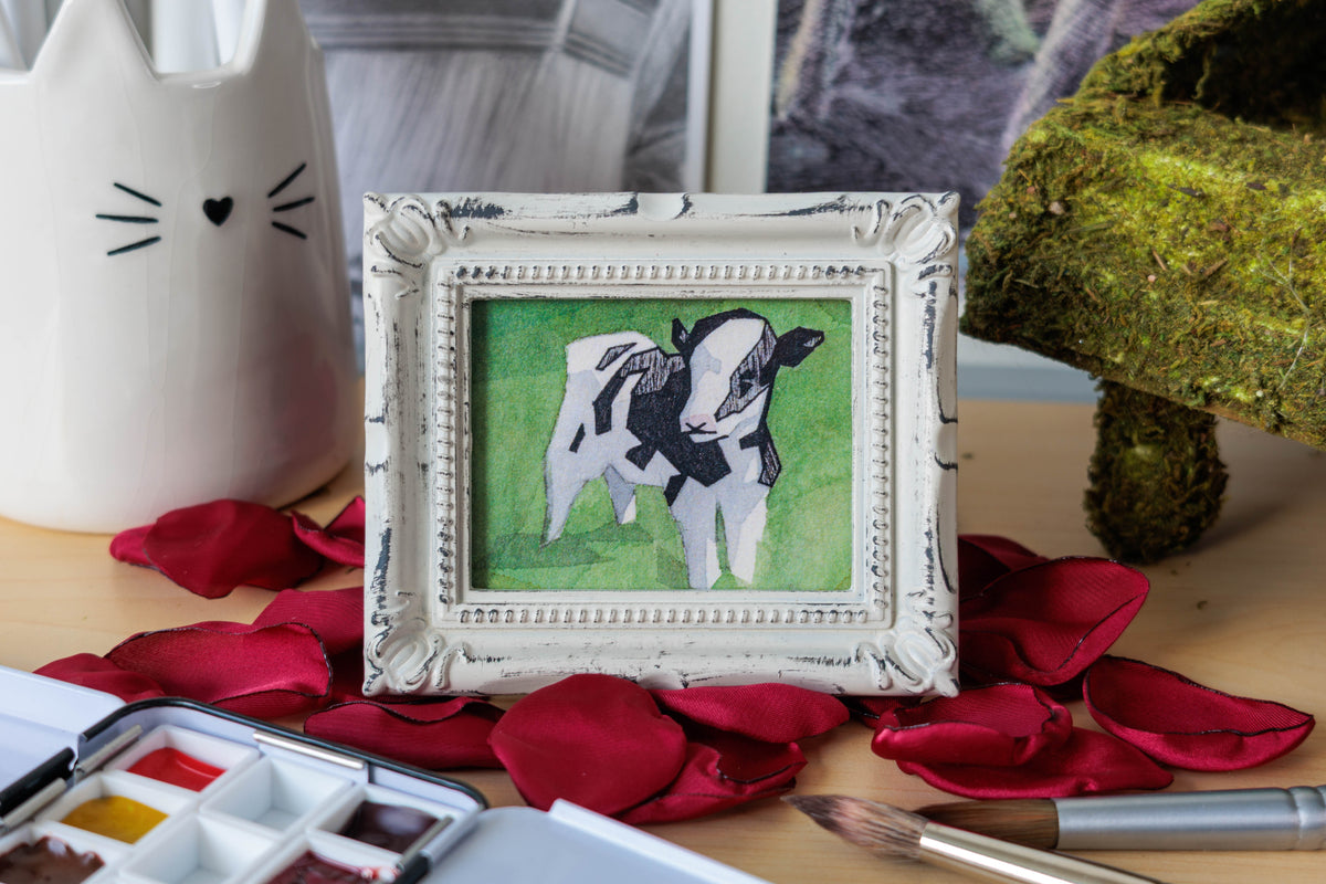 Geometric Calf Mini Watercolor Print