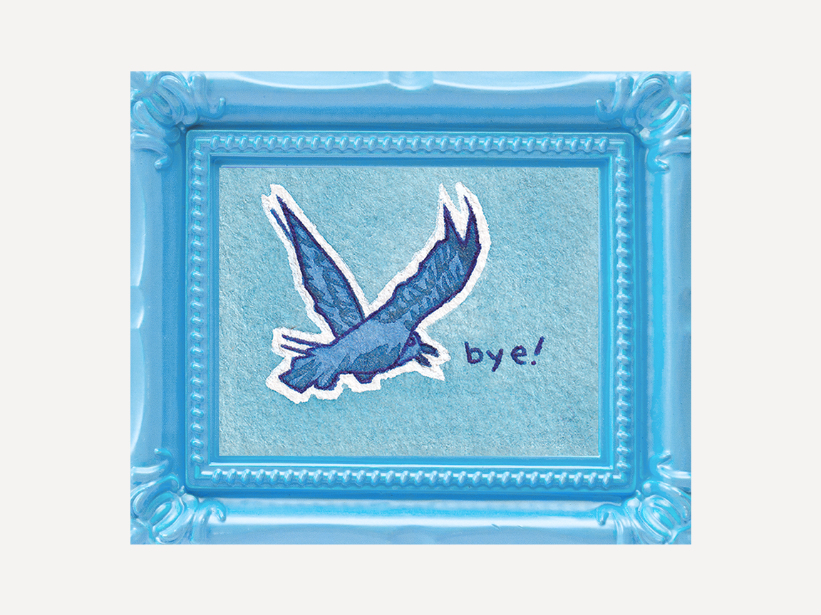 Bye Crow Watercolor Print