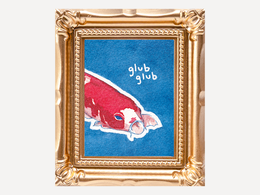 Glub Glub Koi Fish Watercolor Print