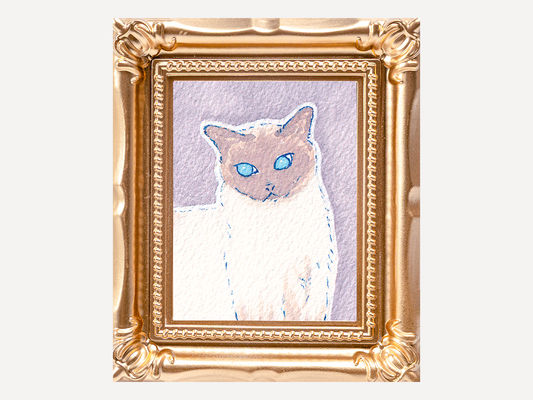 Siamese Cat Watercolor Print