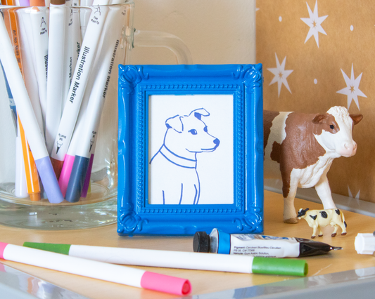 Blue Dog Mini Art Print