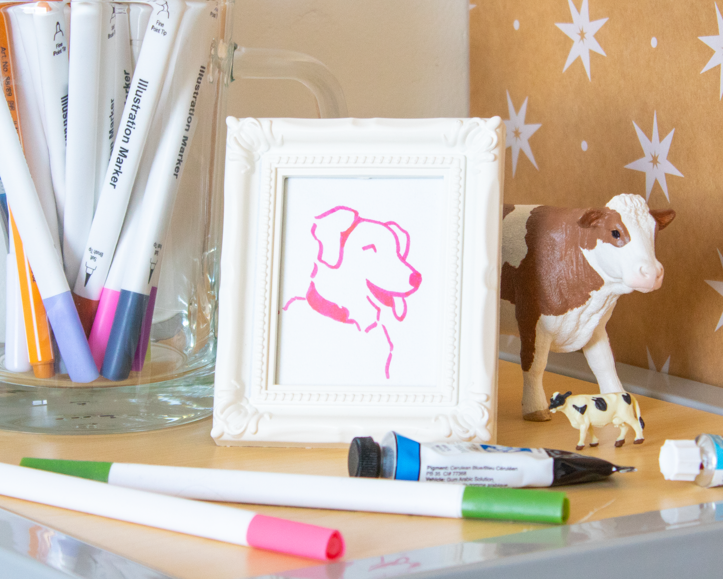 Red Dog Mini Art Print