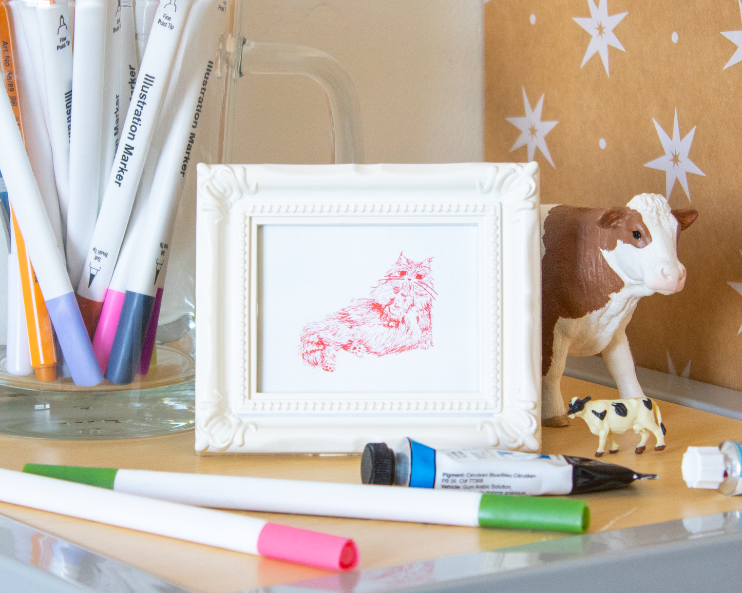 Orange Cat Mini Art Print