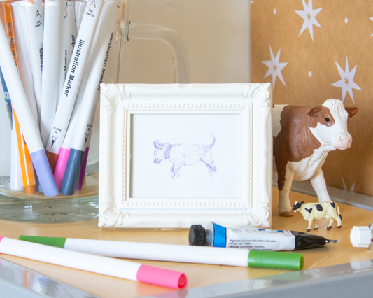 Purple Dog Mini Art Print